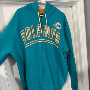 NFL Miami Dolphins Teal and Orange Zip-Up Jacket